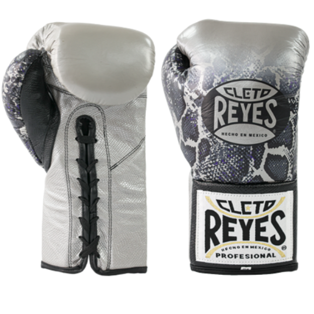 Luva de boxe Cleto Reyes Black Steel Snake - Velcro e cadarço