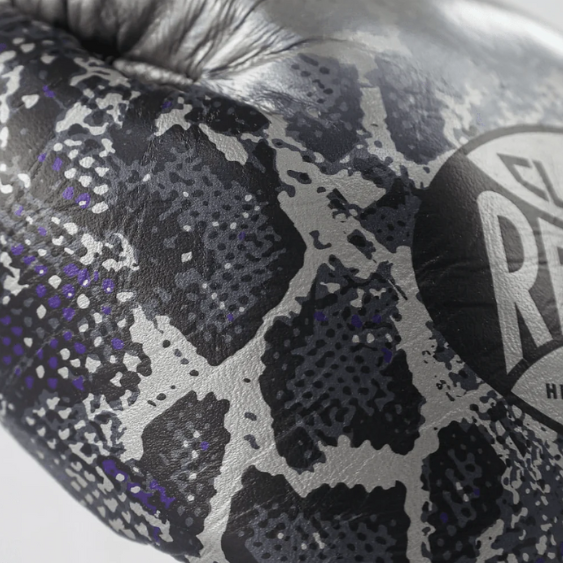 Luva de boxe Cleto Reyes Black Steel Snake - Velcro e cadarço