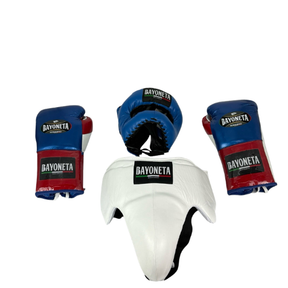 Conjunto Bayoneta - Luva, Capacete e Coquilha