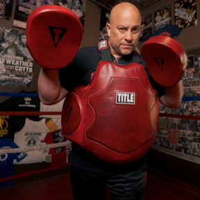 Protetor de Tórax Profissional Title Boxing - Couro genuíno
