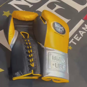 Luvas de Treino No Boxing No Life Metálicas - Fecho em Cadarço