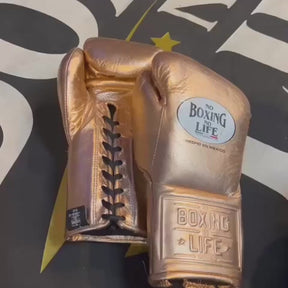 Luvas de Treino No Boxing No Life Metálicas - Fecho em Cadarço