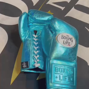 Luvas de Treino No Boxing No Life Metálicas - Fecho em Cadarço